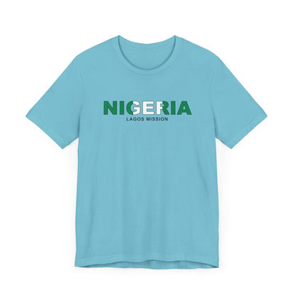 Nigeria Lagos Mission Flag Title T-shirt - Latter-Day Saint LDS Missionary Gift - Book of Mormon
