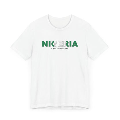 Nigeria Lagos Mission Flag Title T-shirt - Latter-Day Saint LDS Missionary Gift - Book of Mormon