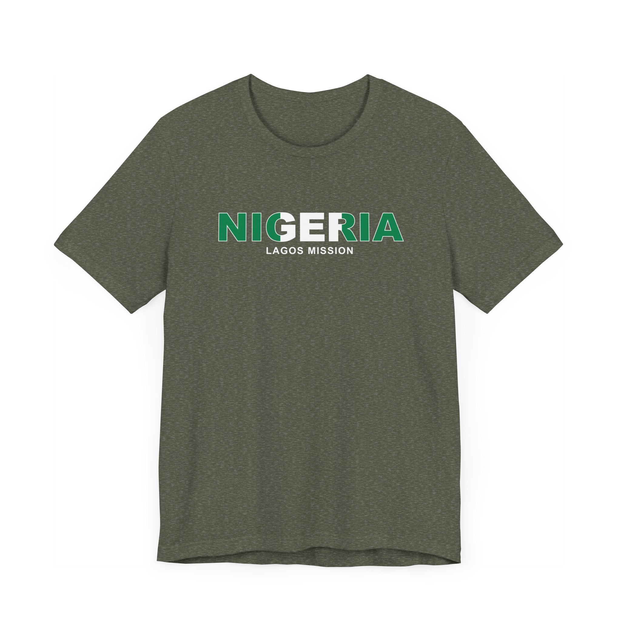 Nigeria Lagos Mission Flag Title T-shirt - Latter-Day Saint LDS Missionary Gift - Book of Mormon