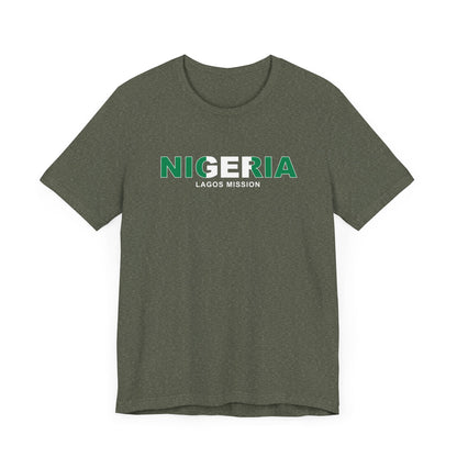 Nigeria Lagos Mission Flag Title T-shirt - Latter-Day Saint LDS Missionary Gift - Book of Mormon