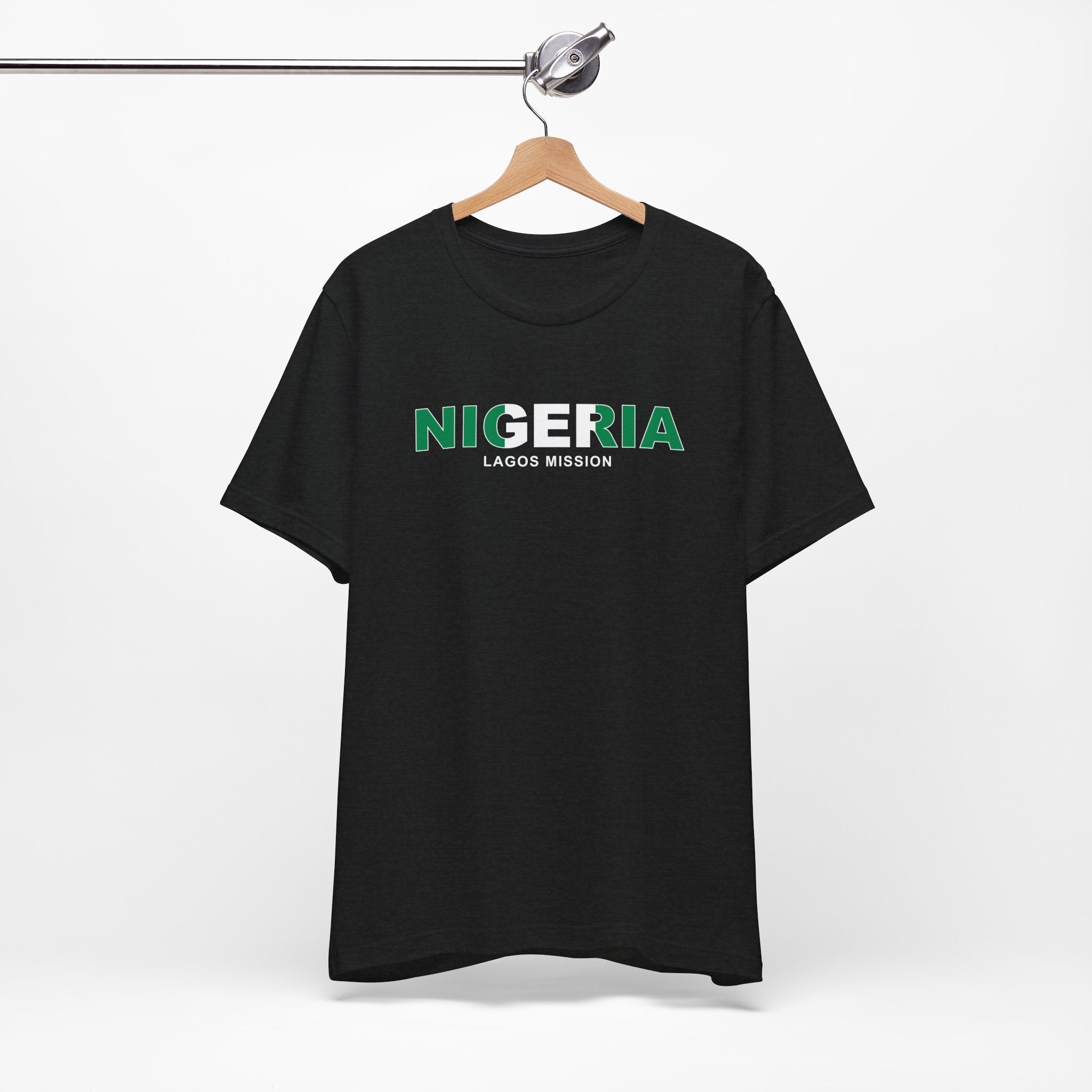 Nigeria Lagos Mission Flag Title T-shirt - Latter-Day Saint LDS Missionary Gift - Book of Mormon