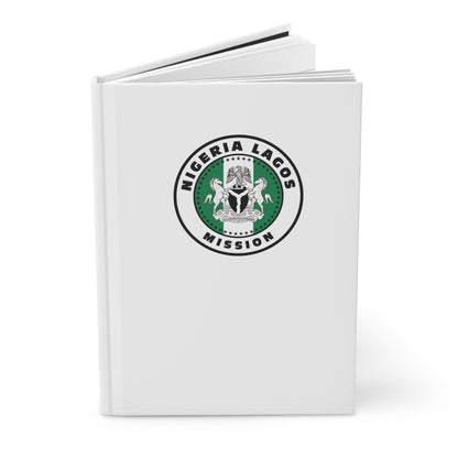 Nigeria Lagos Mission Logo Design White Hardcover Journal Matte - Latter-Day Saint LDS Missionary Gift - Book of Mormon