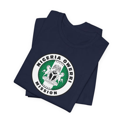 Nigeria Owerri Mission Flag Logo (White Border) T-shirt - Latter-Day Saint LDS Missionary Gift - Book of Mormon