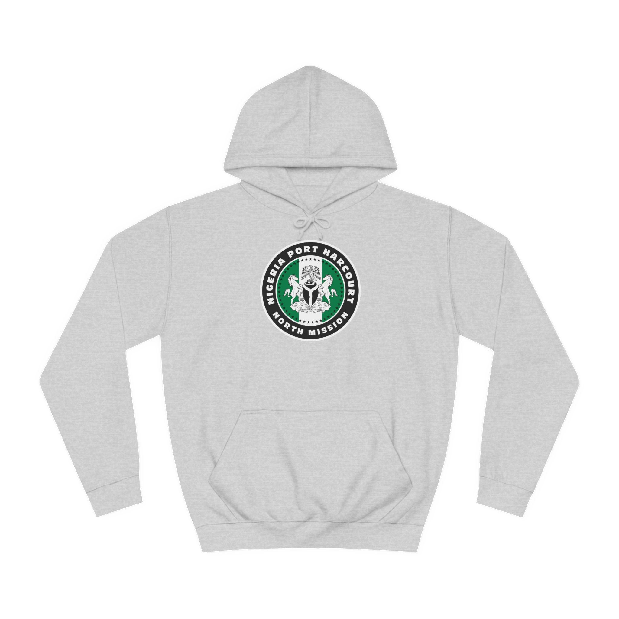 Nigeria Port Harcourt North Mission Flag Logo (Black Border) College Hoodie