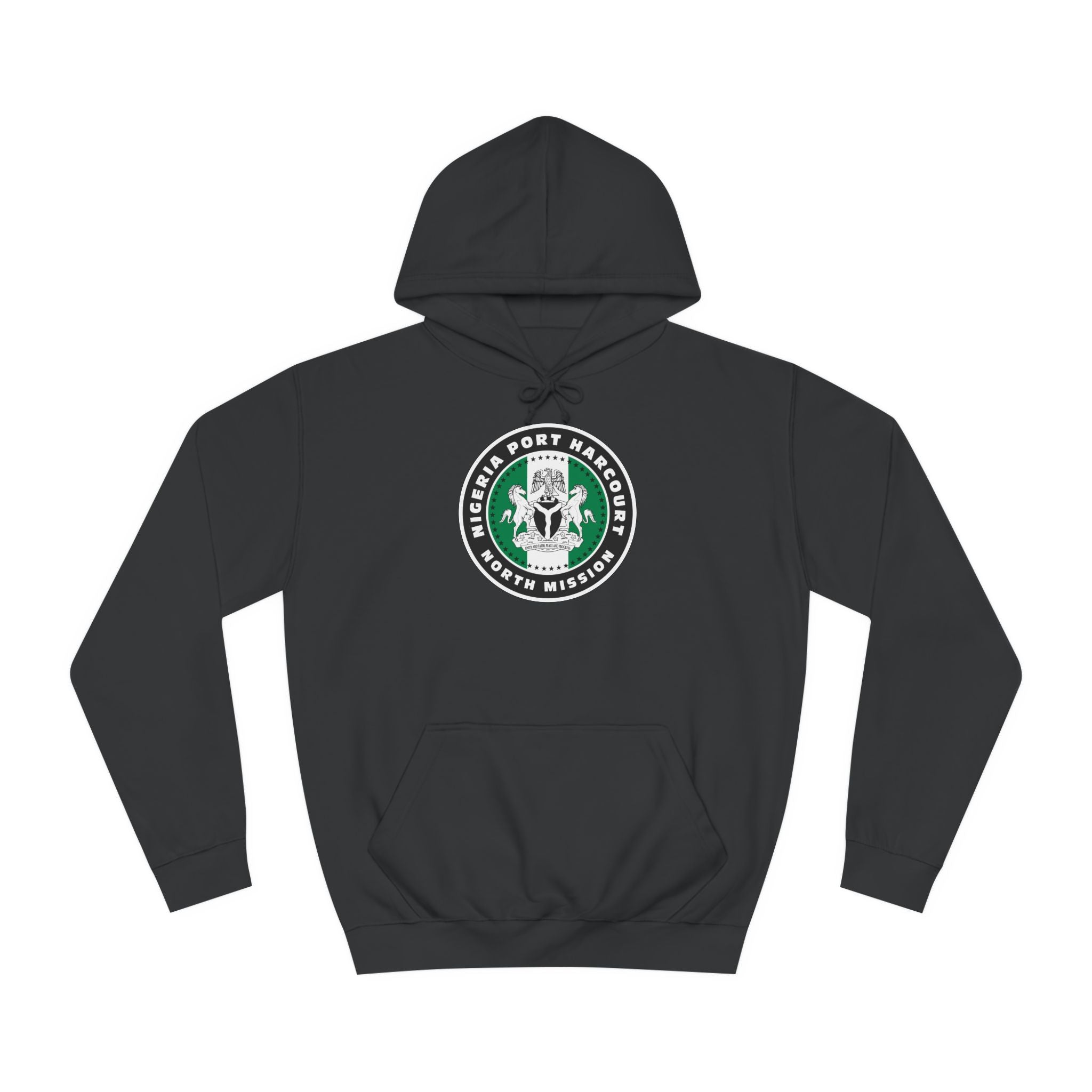 Nigeria Port Harcourt North Mission Flag Logo (Black Border) College Hoodie