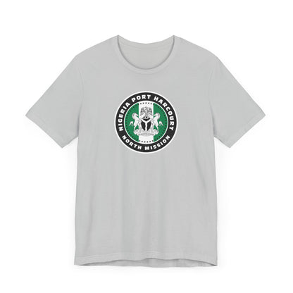 Nigeria Port Harcourt North Mission Flag Logo (Black Border) T-shirt - Latter-Day Saint LDS Missionary Gift - Book of Mormon