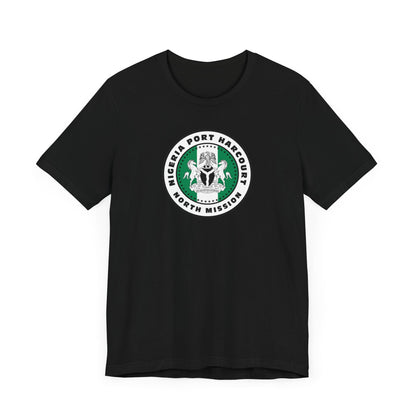 Nigeria Port Harcourt North Mission Flag Logo (White Border) T-shirt - Latter-Day Saint LDS Missionary Gift - Book of Mormon