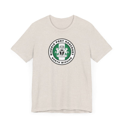 Nigeria Port Harcourt North Mission Flag Logo (White Border) T-shirt - Latter-Day Saint LDS Missionary Gift - Book of Mormon