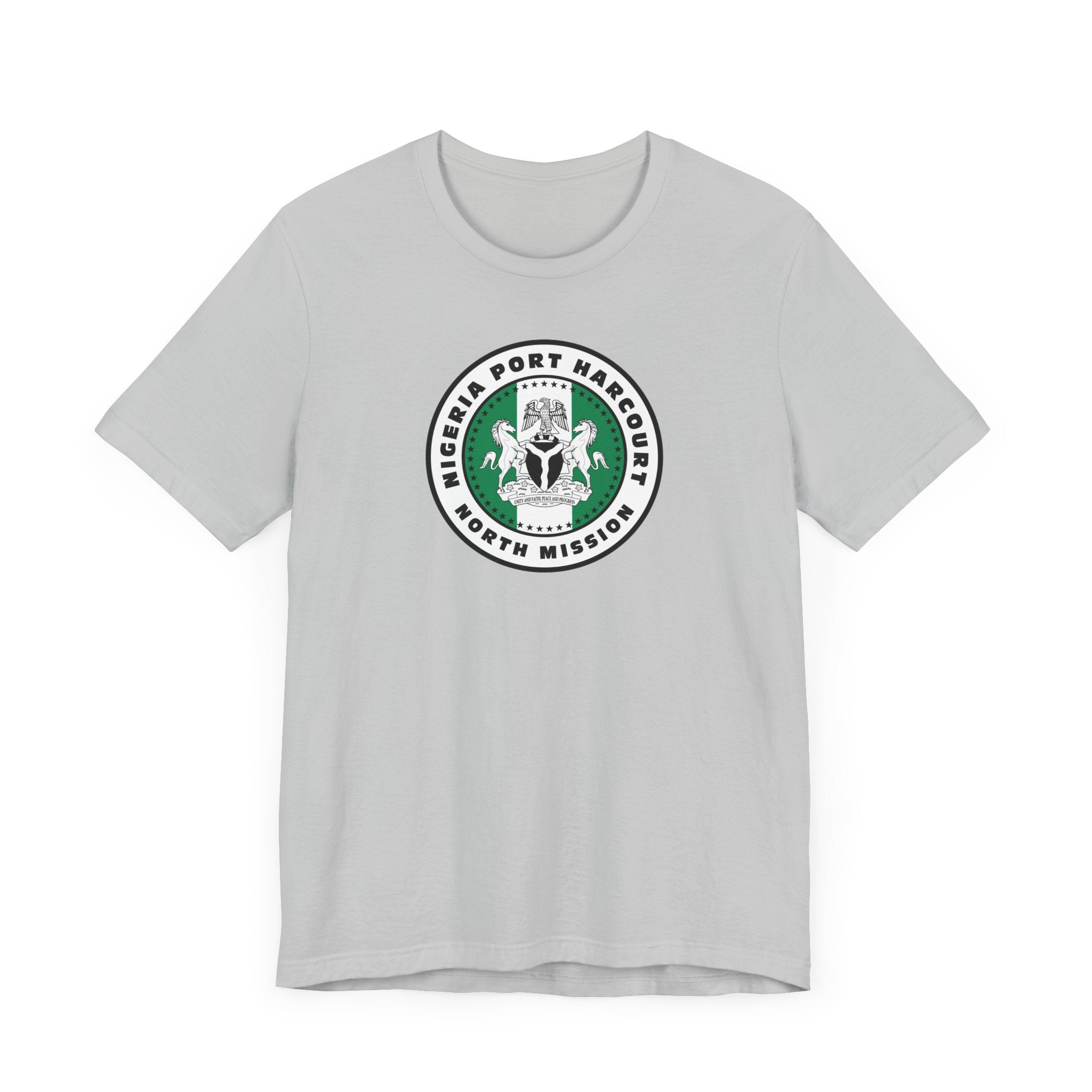 Nigeria Port Harcourt North Mission Flag Logo (White Border) T-shirt - Latter-Day Saint LDS Missionary Gift - Book of Mormon