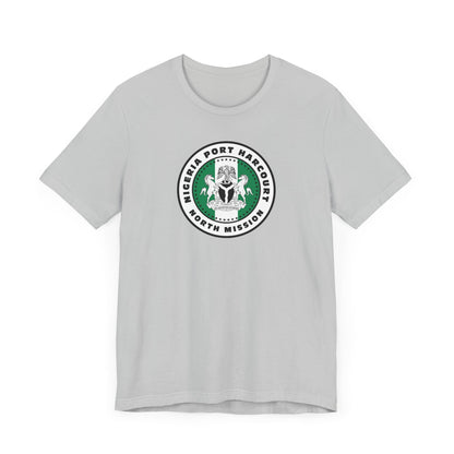 Nigeria Port Harcourt North Mission Flag Logo (White Border) T-shirt - Latter-Day Saint LDS Missionary Gift - Book of Mormon