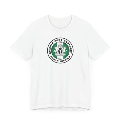 Nigeria Port Harcourt North Mission Flag Logo (White Border) T-shirt - Latter-Day Saint LDS Missionary Gift - Book of Mormon