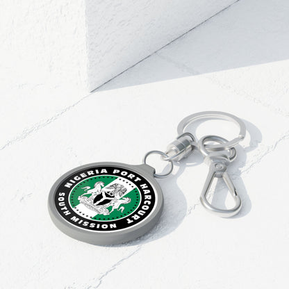 Nigeria Port Harcourt South Mission Circle Flag Key Tag - Latter-Day Saint LDS Missionary Gift - Book of Mormon