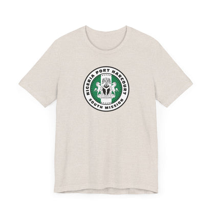 Nigeria Port Harcourt South Mission Flag Logo (White Border) T-shirt - Latter-Day Saint LDS Missionary Gift - Book of Mormon