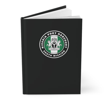Nigeria Port Harcourt South Mission Logo Design Black Hardcover Journal Matte - Latter-Day Saint LDS Missionary Gift - Book of Mormon