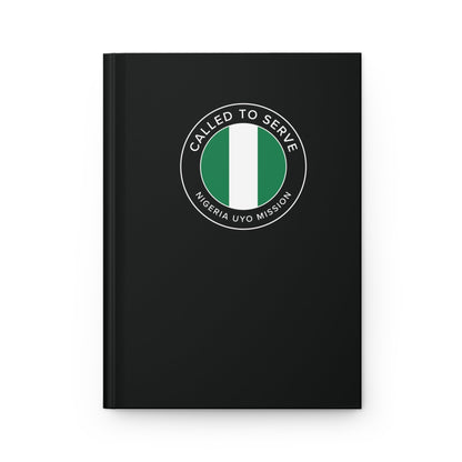 Nigeria Uyo Mission Circle Flag Called to Serve Black Hardcover Journal Matte - Latter-Day Saint LDS Missionary Gift - Book of Mormon