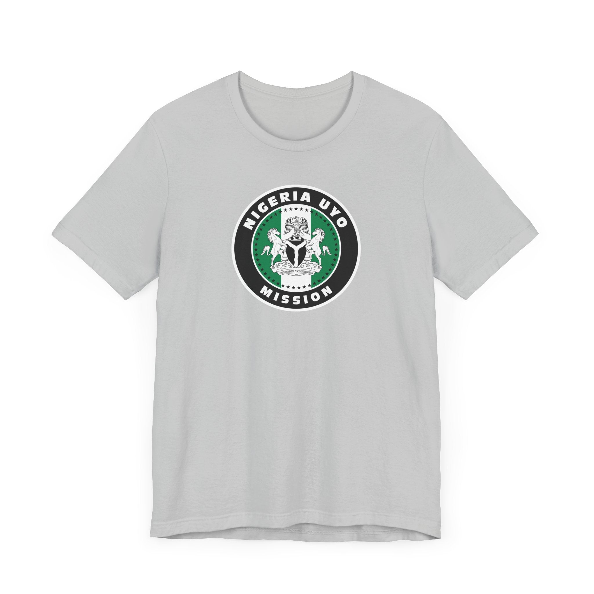 Nigeria Uyo Mission Flag Logo (Black Border) T-shirt - Latter-Day Saint LDS Missionary Gift - Book of Mormon