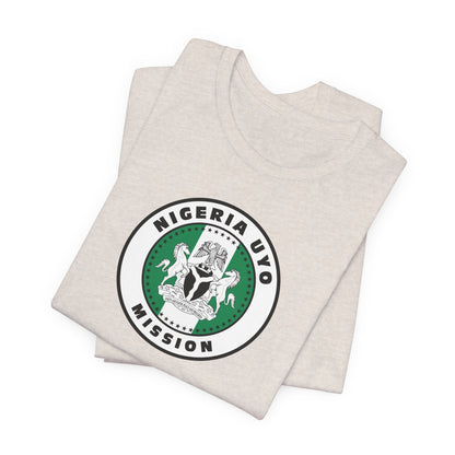 Nigeria Uyo Mission Flag Logo (White Border) T-shirt - Latter-Day Saint LDS Missionary Gift - Book of Mormon