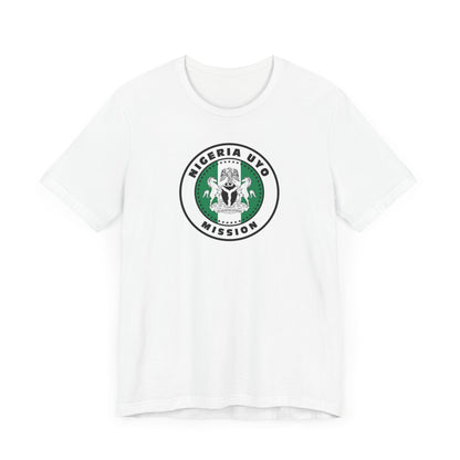 Nigeria Uyo Mission Flag Logo (White Border) T-shirt - Latter-Day Saint LDS Missionary Gift - Book of Mormon