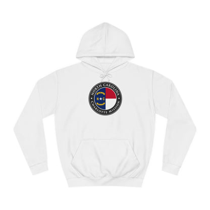 North Carolina Charlotte Mission State Flag Logo (Black Border) College Hoodie