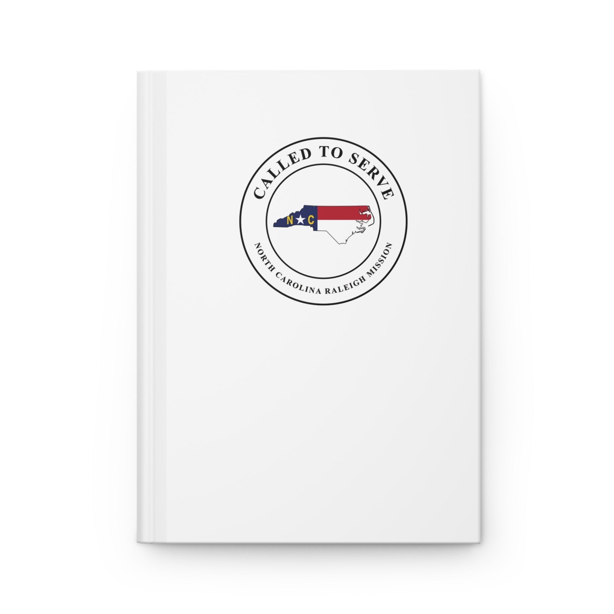 North Carolina Raleigh Mission Flag Map Called to Serve White Hardcover Journal Matte - Latter-Day Saint LDS Missionary Gift - Book of Mormon