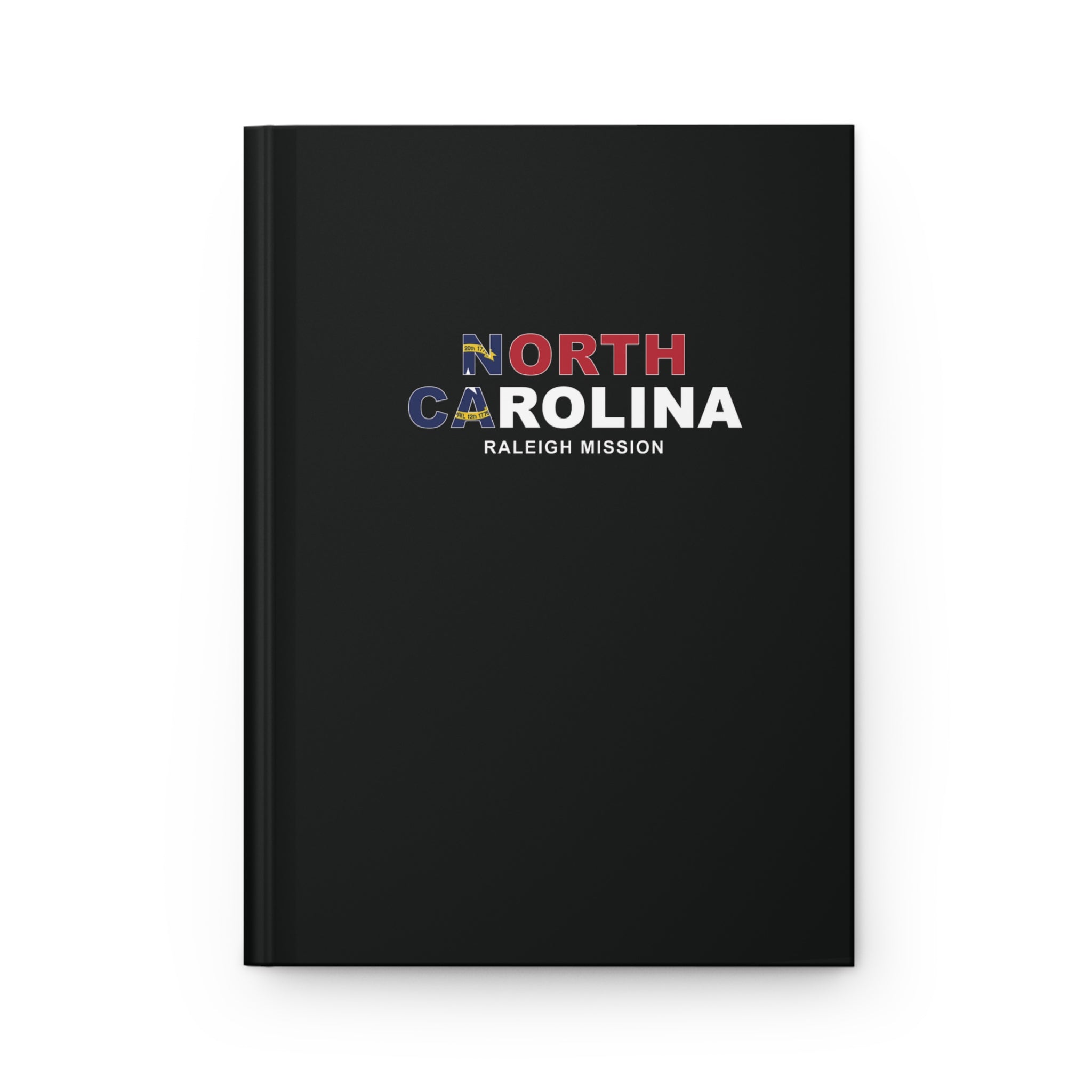 North Carolina Raleigh Mission Flag Title Black Hardcover Journal Matte - Latter-Day Saint LDS Missionary Gift - Book of Mormon