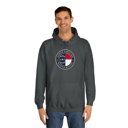 North Carolina Raleigh Mission State Flag Logo (Black Border) College Hoodie