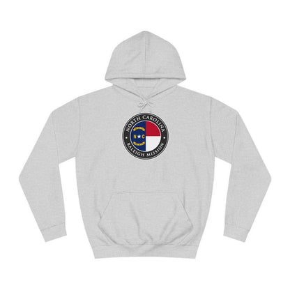 North Carolina Raleigh Mission State Flag Logo (Black Border) College Hoodie