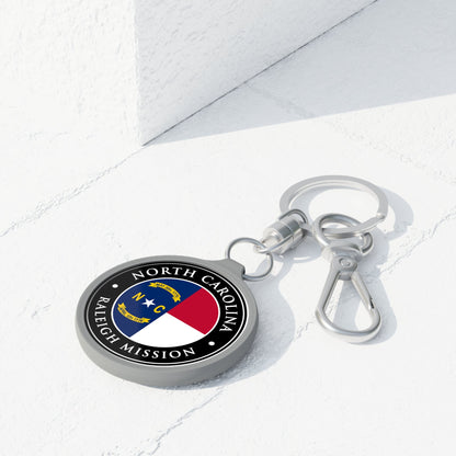 North Carolina Raleigh Mission State Flag Logo Key Tag - Latter-Day Saint LDS Missionary Gift - Book of Mormon