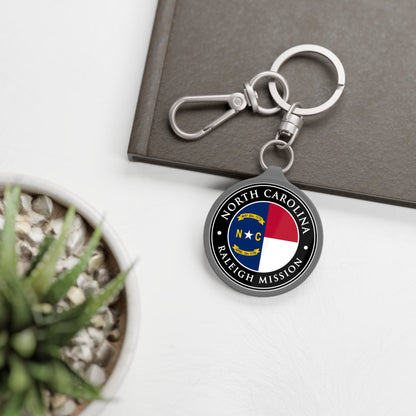 North Carolina Raleigh Mission State Flag Logo Key Tag - Latter-Day Saint LDS Missionary Gift - Book of Mormon