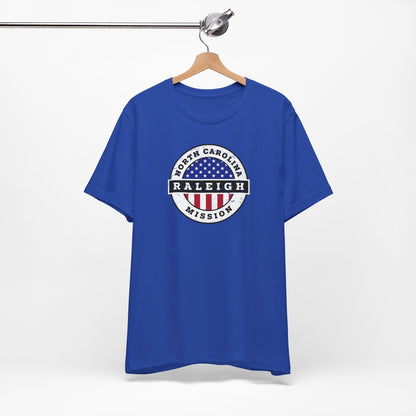 North Carolina Raleigh Mission Vintage Circular USA Flag T-Shirt - Latter-Day Saint LDS Missionary Gift - Book of Mormon
