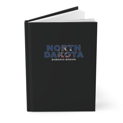 North Dakota Bismarck Mission Flag Title Black Hardcover Journal Matte - Latter-Day Saint LDS Missionary Gift - Book of Mormon