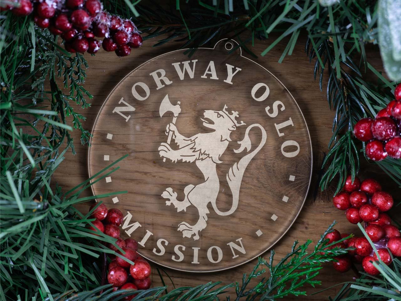 Norway Oslo Mission Christmas Ornament - Latter-Day Saint LDS Missionary Gift - Book of Mormon