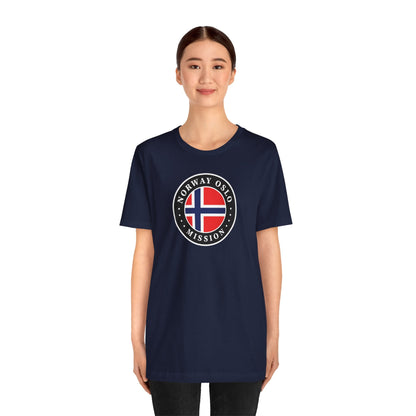 Norway Oslo Mission Flag Logo (Black Border) T-shirt - Latter-Day Saint LDS Missionary Gift - Book of Mormon