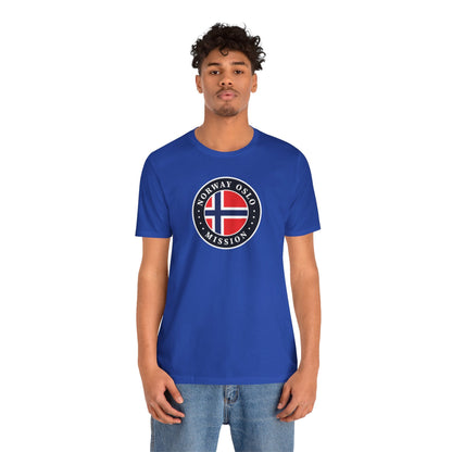 Norway Oslo Mission Flag Logo (Black Border) T-shirt - Latter-Day Saint LDS Missionary Gift - Book of Mormon