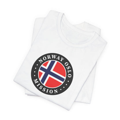 Norway Oslo Mission Flag Logo (Black Border) T-shirt - Latter-Day Saint LDS Missionary Gift - Book of Mormon