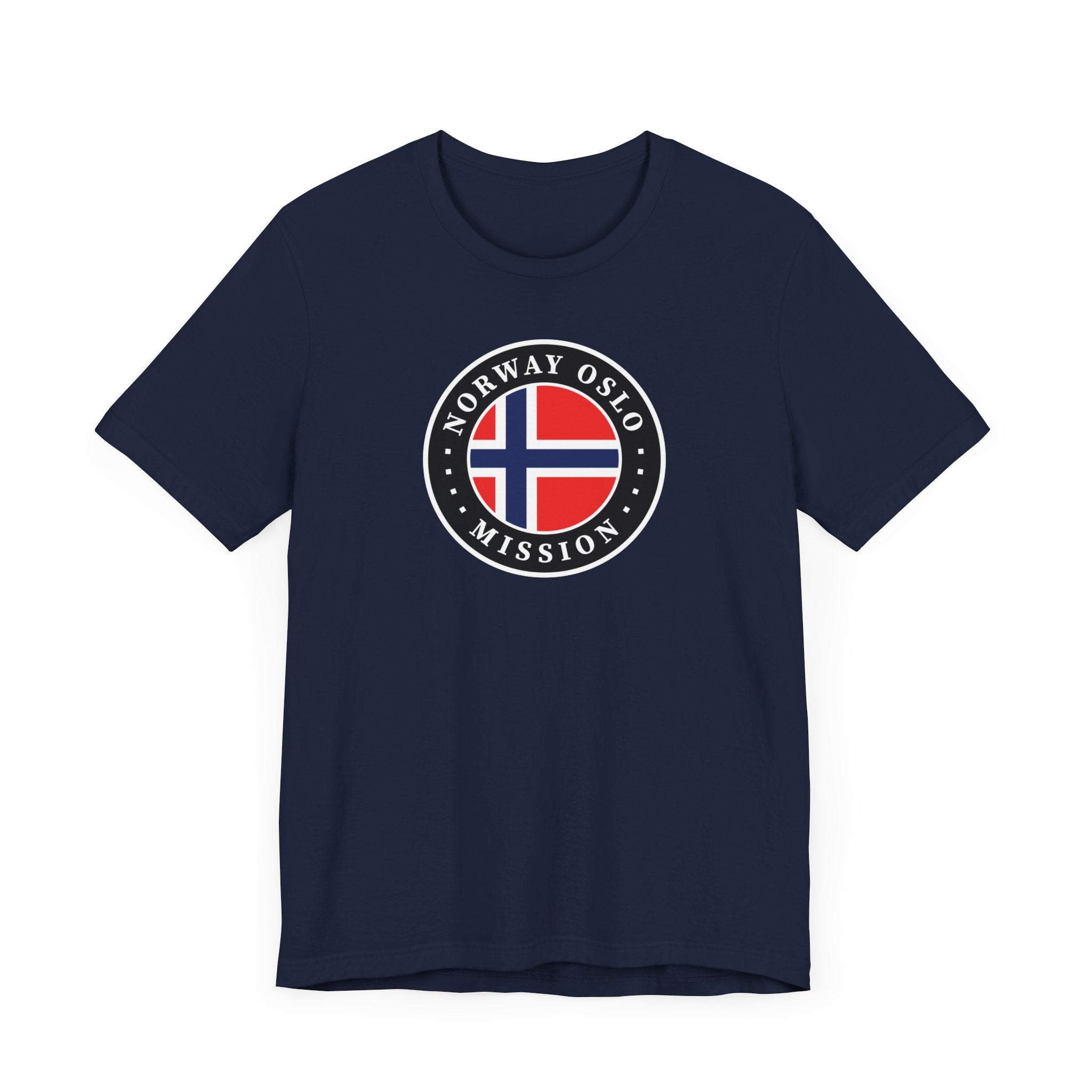 Norway Oslo Mission Flag Logo (Black Border) T-shirt - Latter-Day Saint LDS Missionary Gift - Book of Mormon