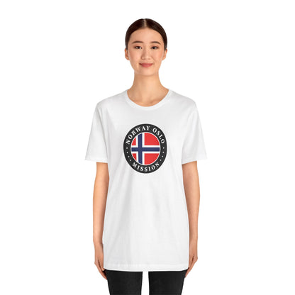 Norway Oslo Mission Flag Logo (Black Border) T-shirt - Latter-Day Saint LDS Missionary Gift - Book of Mormon