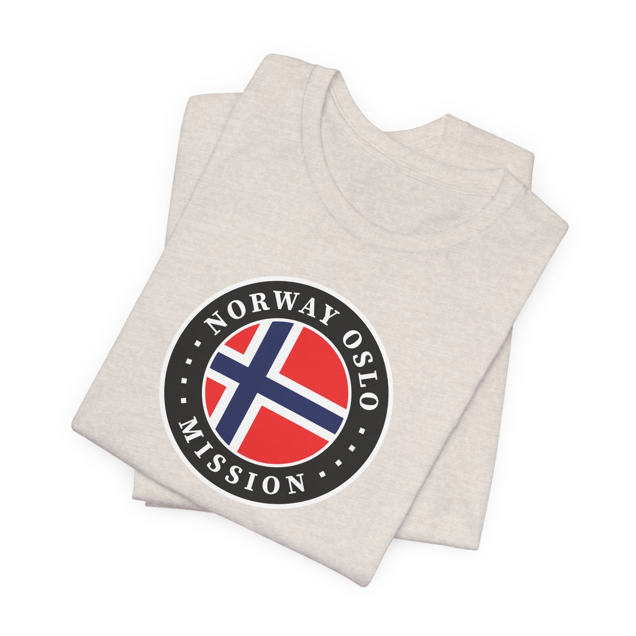 Norway Oslo Mission Flag Logo (Black Border) T-shirt - Latter-Day Saint LDS Missionary Gift - Book of Mormon