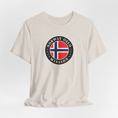 Norway Oslo Mission Flag Logo (Black Border) T-shirt - Latter-Day Saint LDS Missionary Gift - Book of Mormon