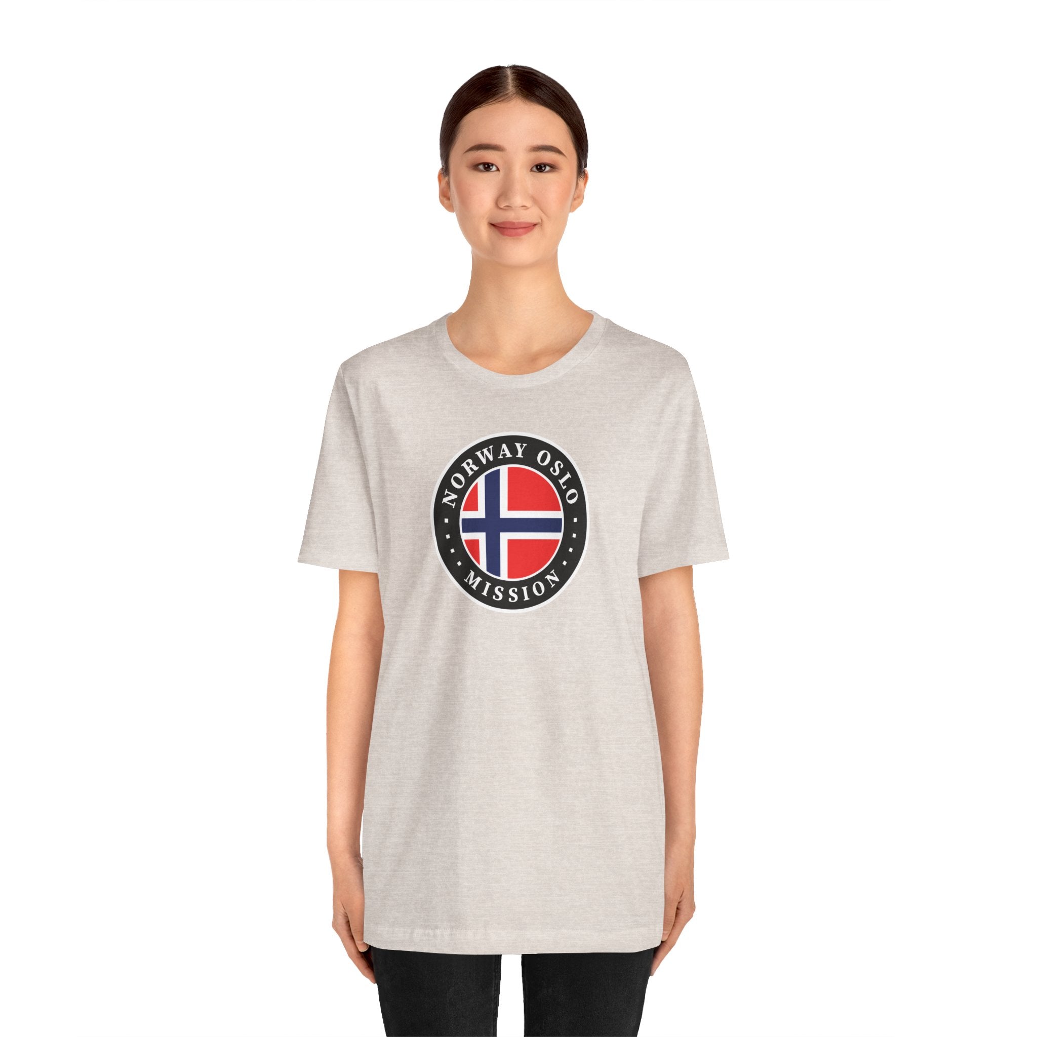 Norway Oslo Mission Flag Logo (Black Border) T-shirt - Latter-Day Saint LDS Missionary Gift - Book of Mormon