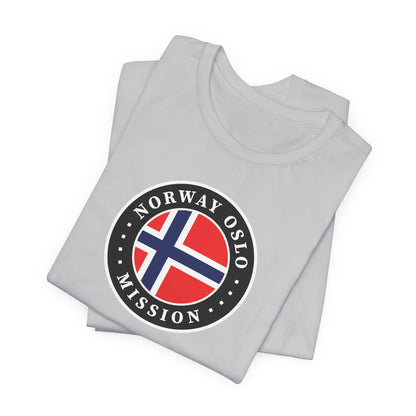 Norway Oslo Mission Flag Logo (Black Border) T-shirt - Latter-Day Saint LDS Missionary Gift - Book of Mormon