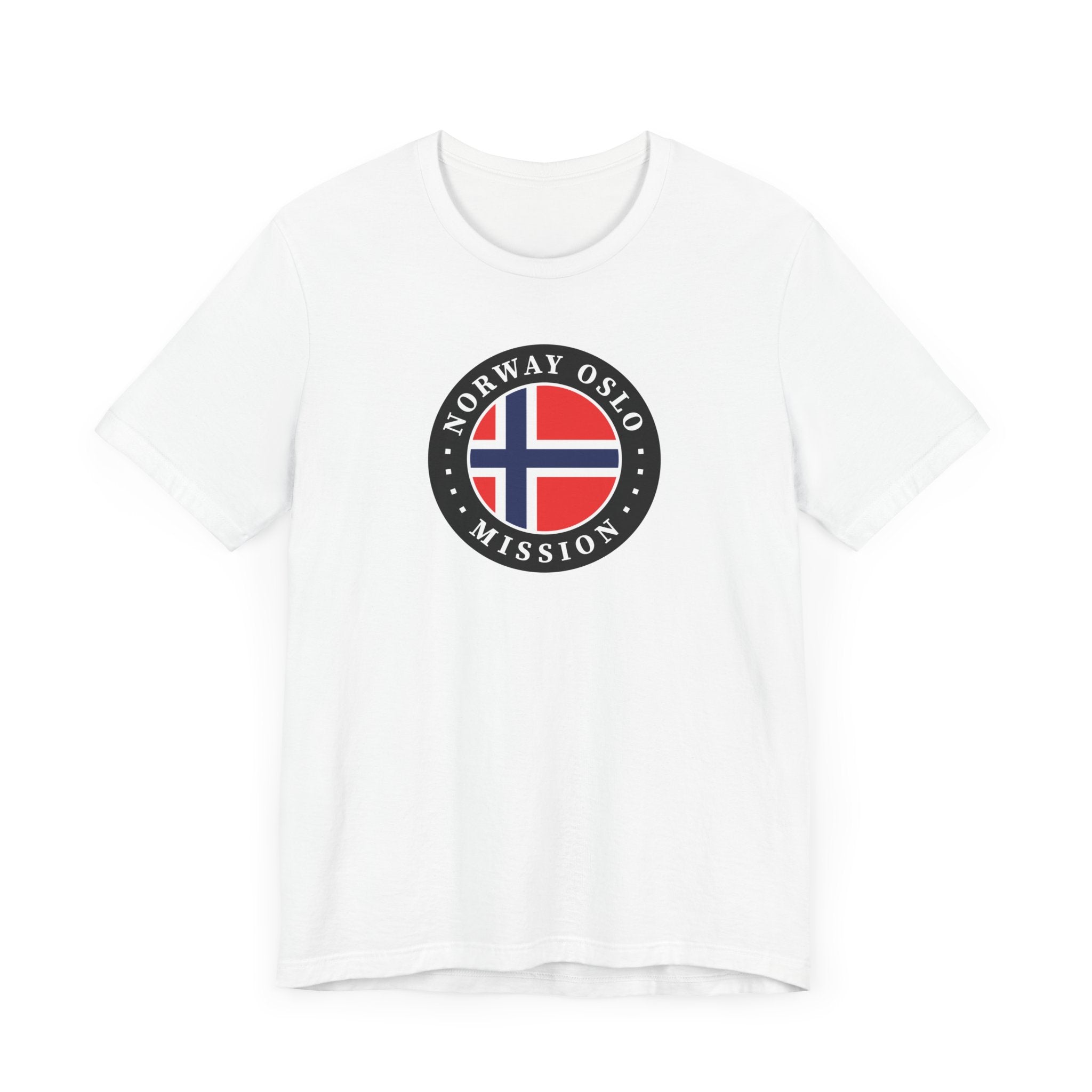 Norway Oslo Mission Flag Logo (Black Border) T-shirt - Latter-Day Saint LDS Missionary Gift - Book of Mormon