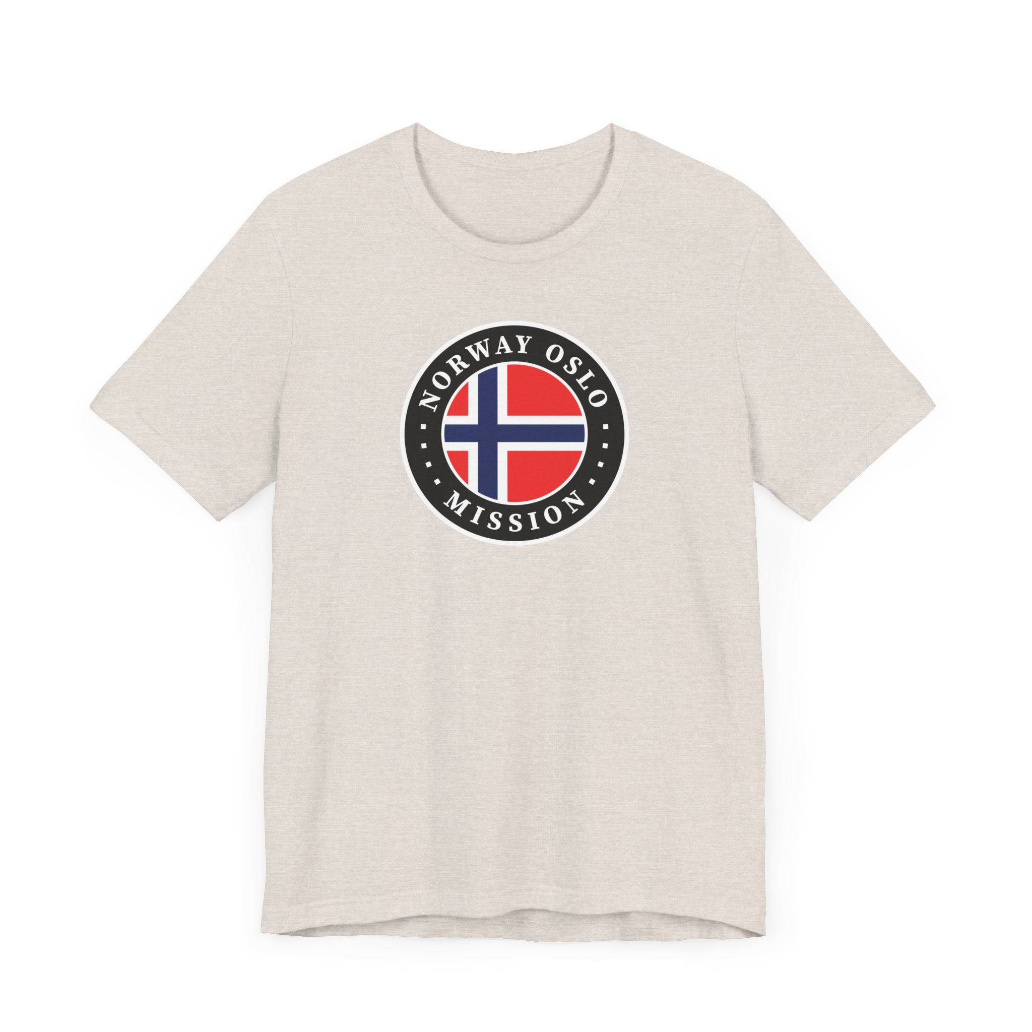 Norway Oslo Mission Flag Logo (Black Border) T-shirt - Latter-Day Saint LDS Missionary Gift - Book of Mormon