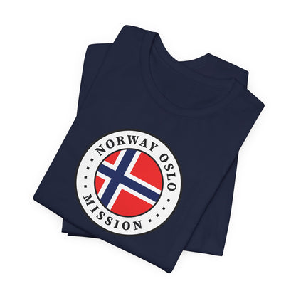 Norway Oslo Mission Flag Logo (White Border) T-shirt - Latter-Day Saint LDS Missionary Gift - Book of Mormon