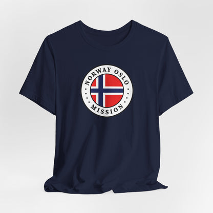 Norway Oslo Mission Flag Logo (White Border) T-shirt - Latter-Day Saint LDS Missionary Gift - Book of Mormon