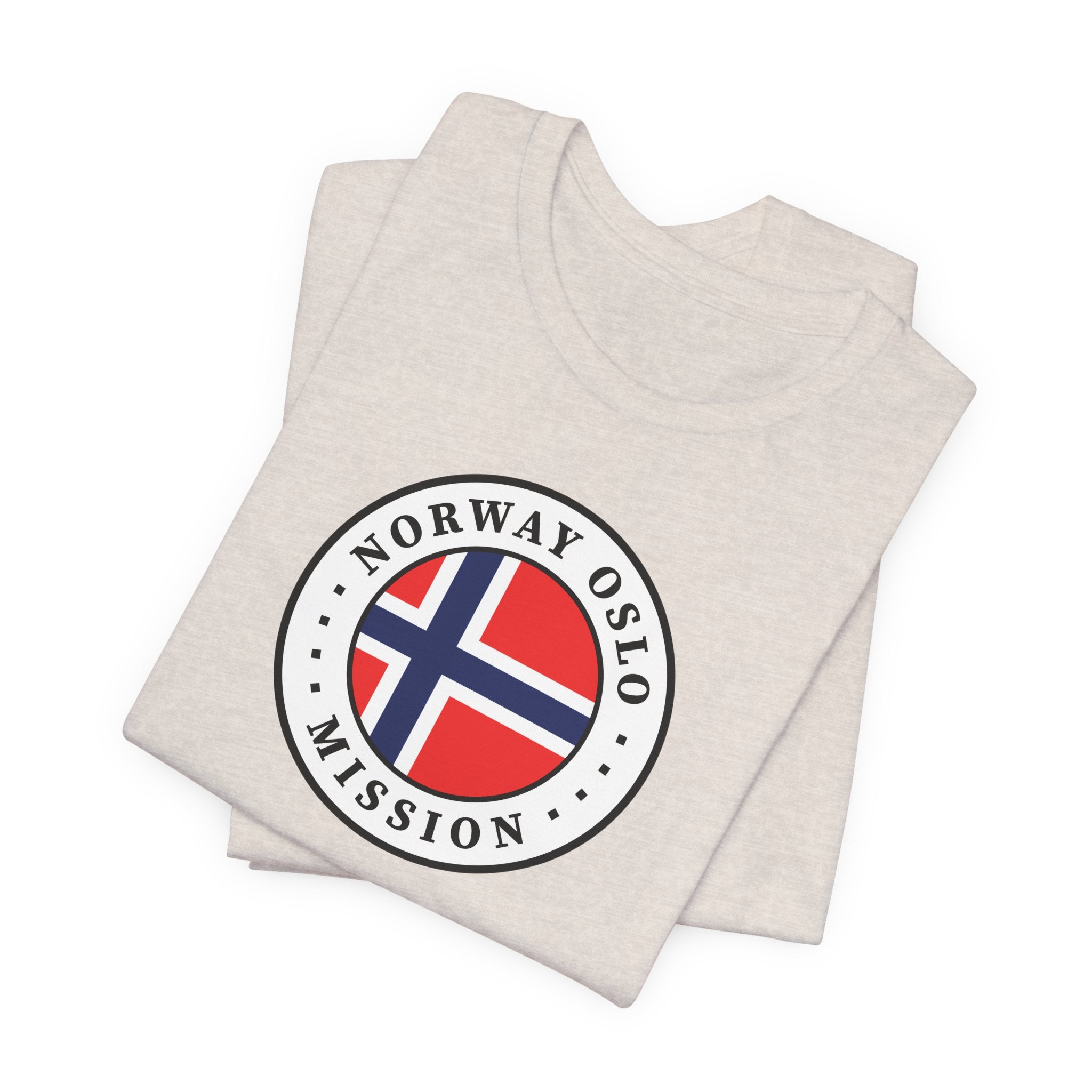 Norway Oslo Mission Flag Logo (White Border) T-shirt - Latter-Day Saint LDS Missionary Gift - Book of Mormon