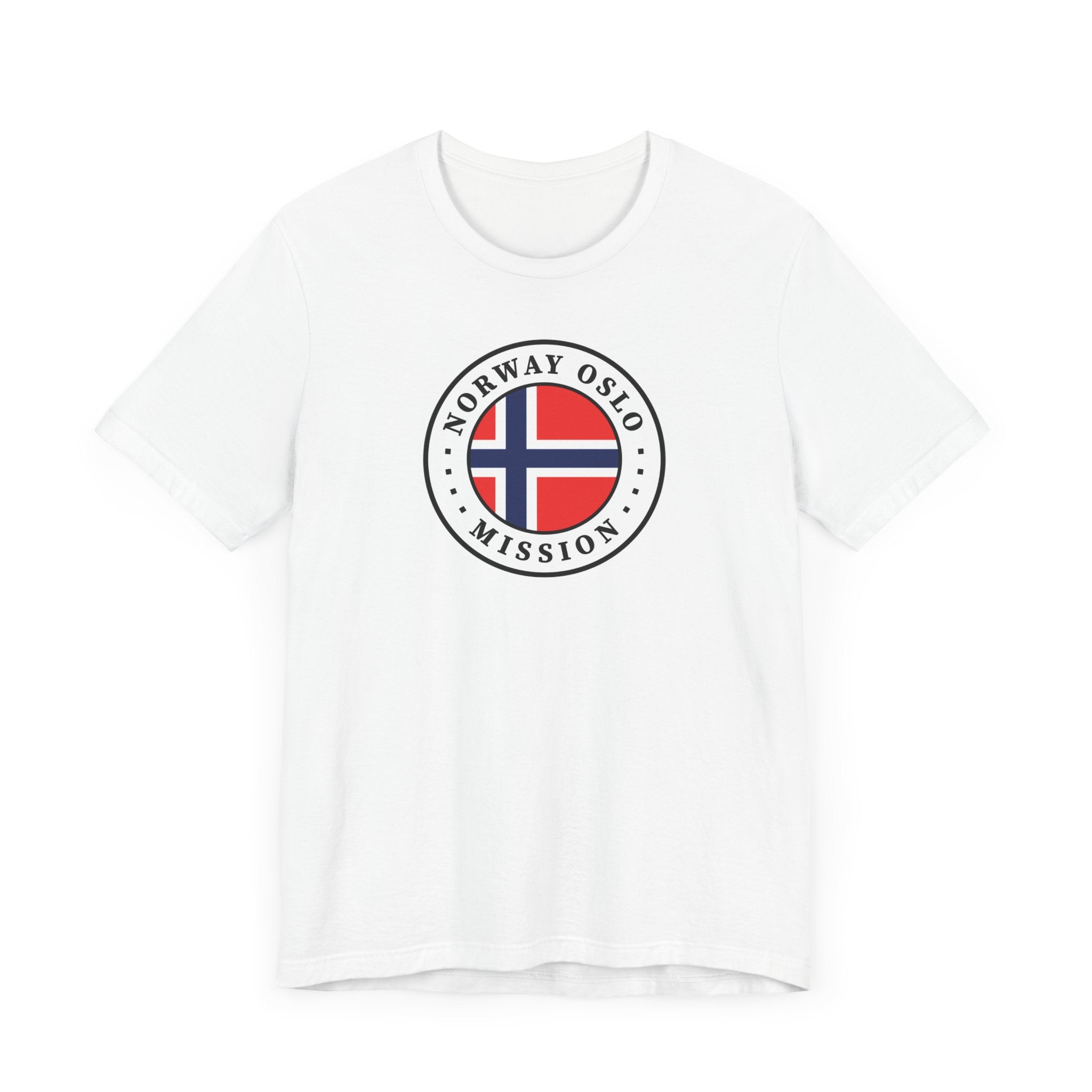 Norway Oslo Mission Flag Logo (White Border) T-shirt - Latter-Day Saint LDS Missionary Gift - Book of Mormon