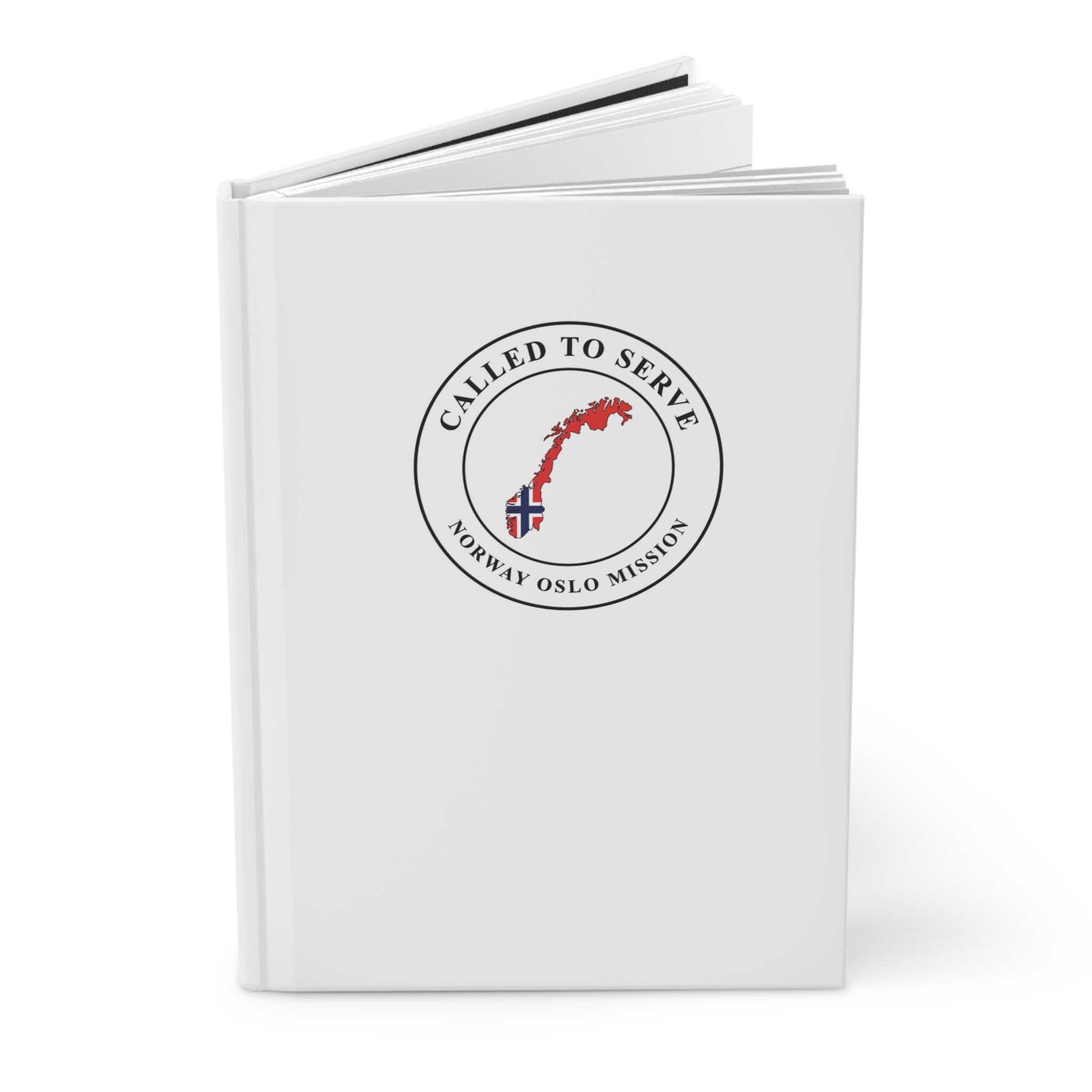 Norway Oslo Mission Flag Map Called to Serve White Hardcover Journal Matte - Latter-Day Saint LDS Missionary Gift - Book of Mormon