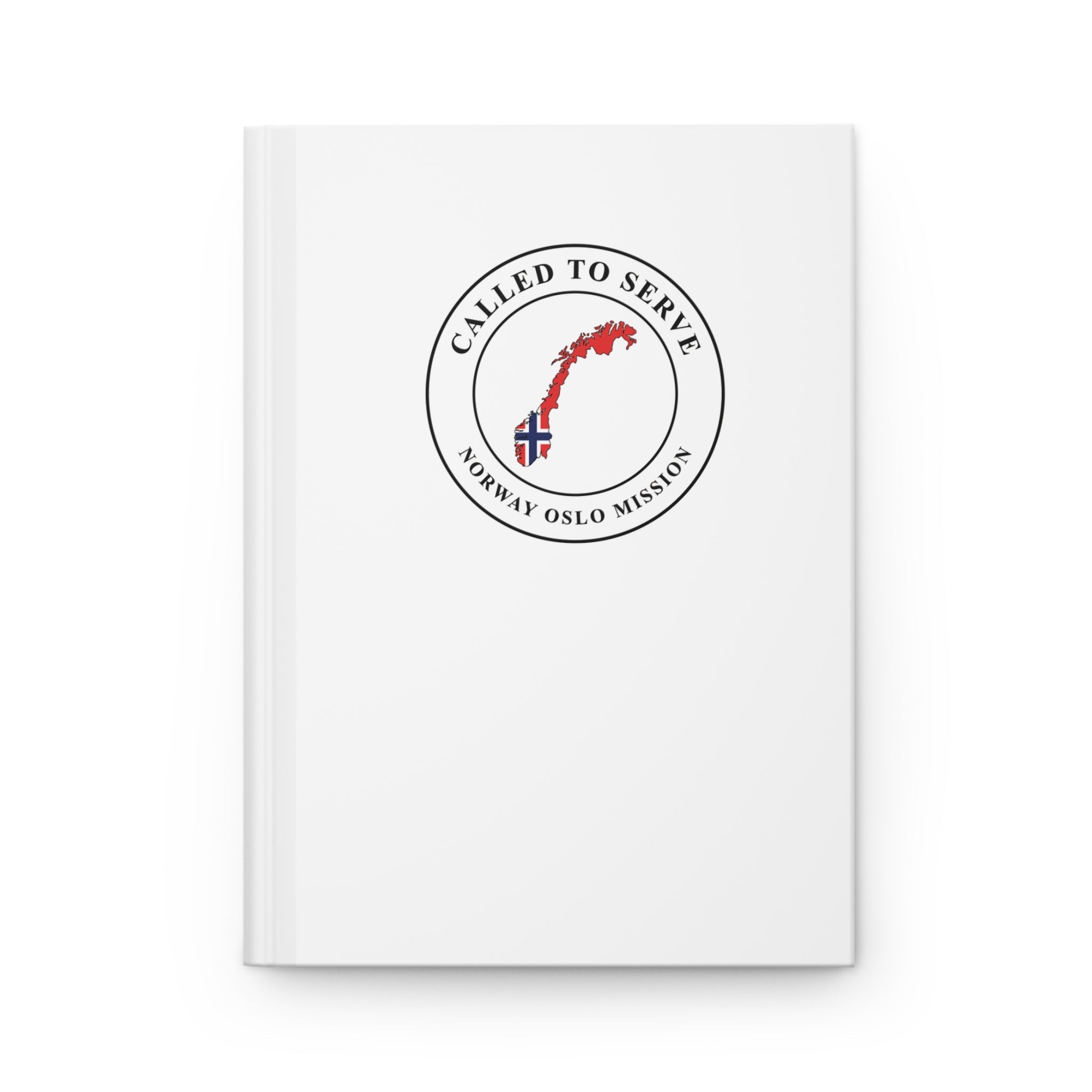 Norway Oslo Mission Flag Map Called to Serve White Hardcover Journal Matte - Latter-Day Saint LDS Missionary Gift - Book of Mormon