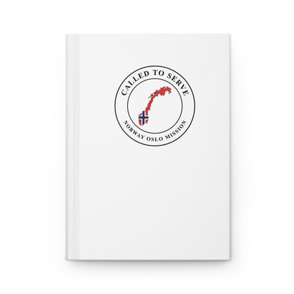 Norway Oslo Mission Flag Map Called to Serve White Hardcover Journal Matte - Latter-Day Saint LDS Missionary Gift - Book of Mormon